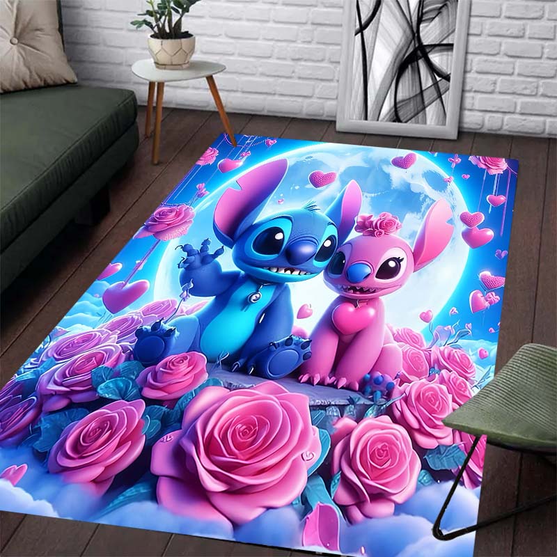 

Stitch Rose Patterned Carpet - Slip-resistant Kitchen, Outdoor Carpet, Home and Bedroom Decor, Birthday Gift 60x90cm