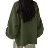 Women's Fashion Casual Loose Pullover Solid Color Round Neck Long Sleeve Knit Sweater