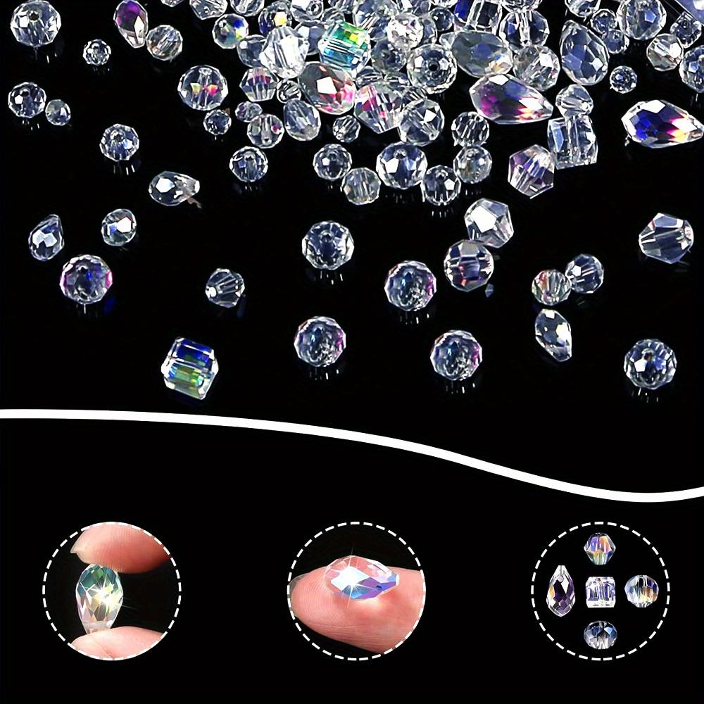 40/120/240 szt. szklanych koralików, różne kształty koralików dekoracyjnych, koraliki luzem, koraliki osłonowe, DIY bransoletka na kostkę