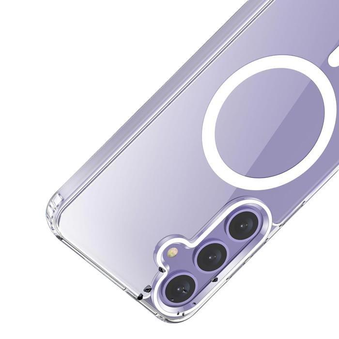 Coque - Phonillico® - Samsung Galaxy S24 - Silicone Transparent - Souple - Cercle magnétique intégré