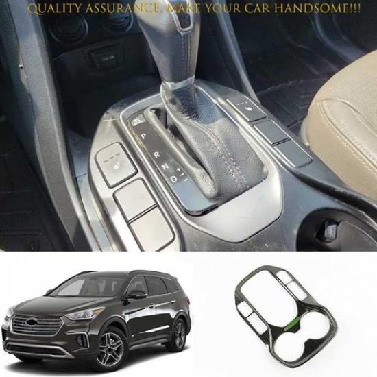 Для Hyundai Santa Fe GLS 2013-2018 Черная Титановая Отделка Панели Центральной Консоли Рычага Переключения Передач
