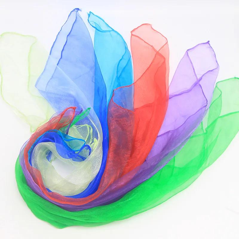 

21Colors 60*60CM Sheer Transparent Scarves for Girls Music Dance Scarf Candy Colors Women Outdoor Scarves