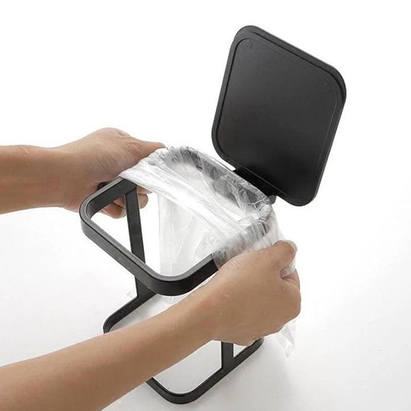 Portable Trash Bag Holder Foldable Garbage Bag Support Waste Bin For Home Kitchen Countertop Flip Trash Trash Can