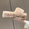 Height-increasing thick-soled fluffy slippers women's autumn and winter outer wear fluffy shoes one-word ins home home plush drag spring and summer