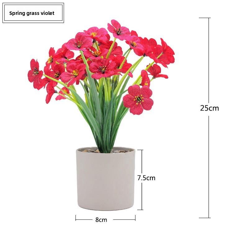 Artificial Flower Matthiola Incana Silk Screen Print For Home Garden Decor With Plastic Material