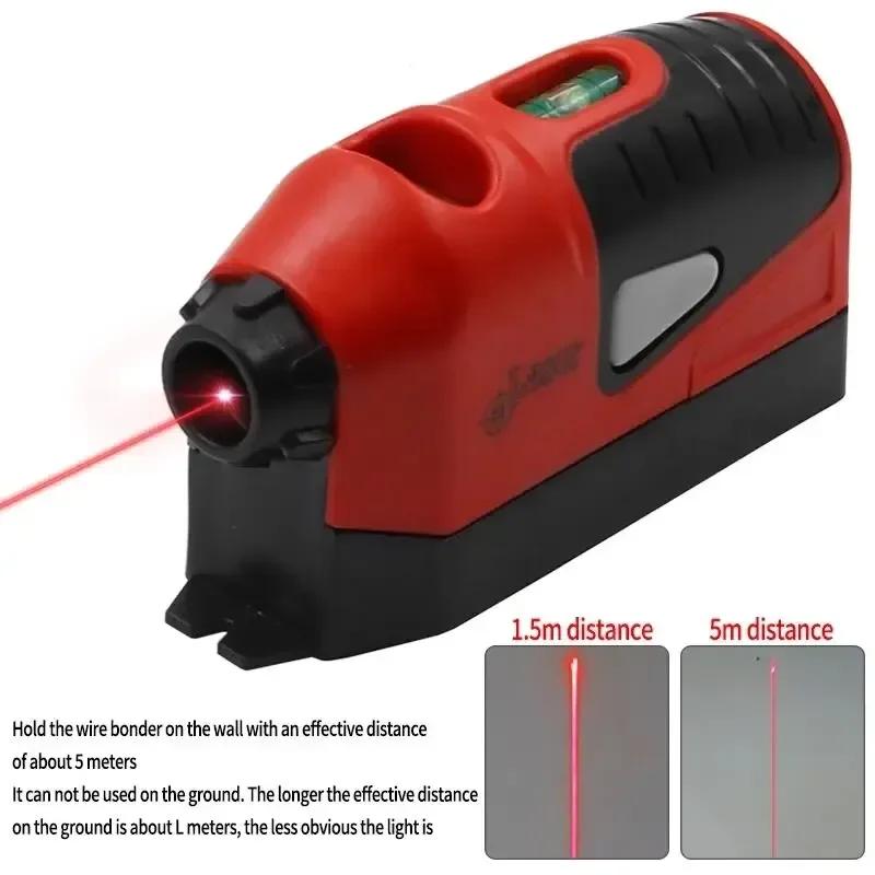 Mini Portable Laser Level Vertical Horizontal Laser Line Projection Measuring Tools Vertical Spirit Level Tool Laser Level Ruler