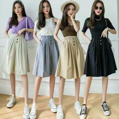 Pantaloncini larghi da donna a gamba larga Pantaloncini estivi dritti casual freschi e comodi a vita alta elasticizzati
