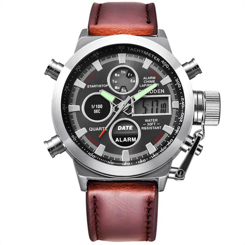 Relogio Masculino Original Big Brand Men Watches Cool Fashion Nylon Band Sport Dual Time Digital Watch Reloj Hombre Montre Homme