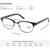 EYECEDAR 5-Pack Reading Glasses Men Women Blue Light Blocking Oval Frame Style Spring Hinges Readers 1.50
