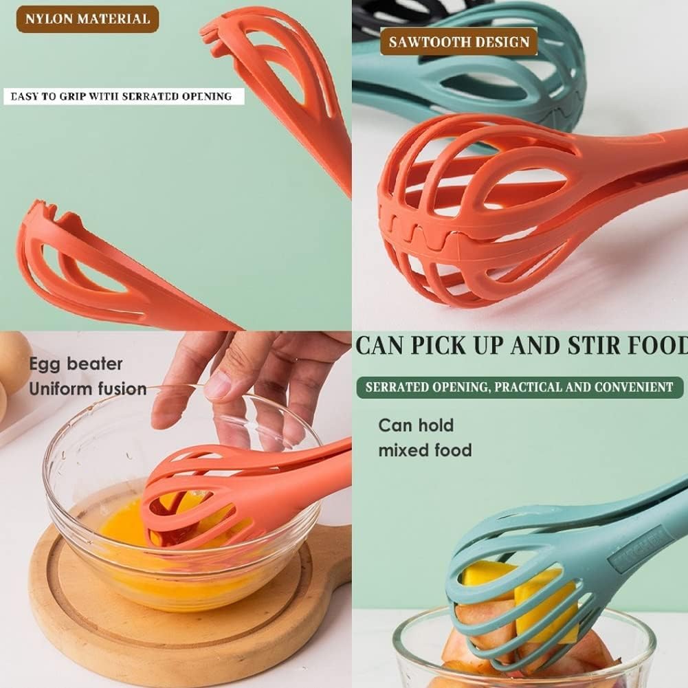2 in 1 Food Clip & Egg Whisk Multifunctional Egg Beater and Bread Clip Manual Blender Handheld Egg Mixer Plastic Whisk Egg Scrambler Multifunctional