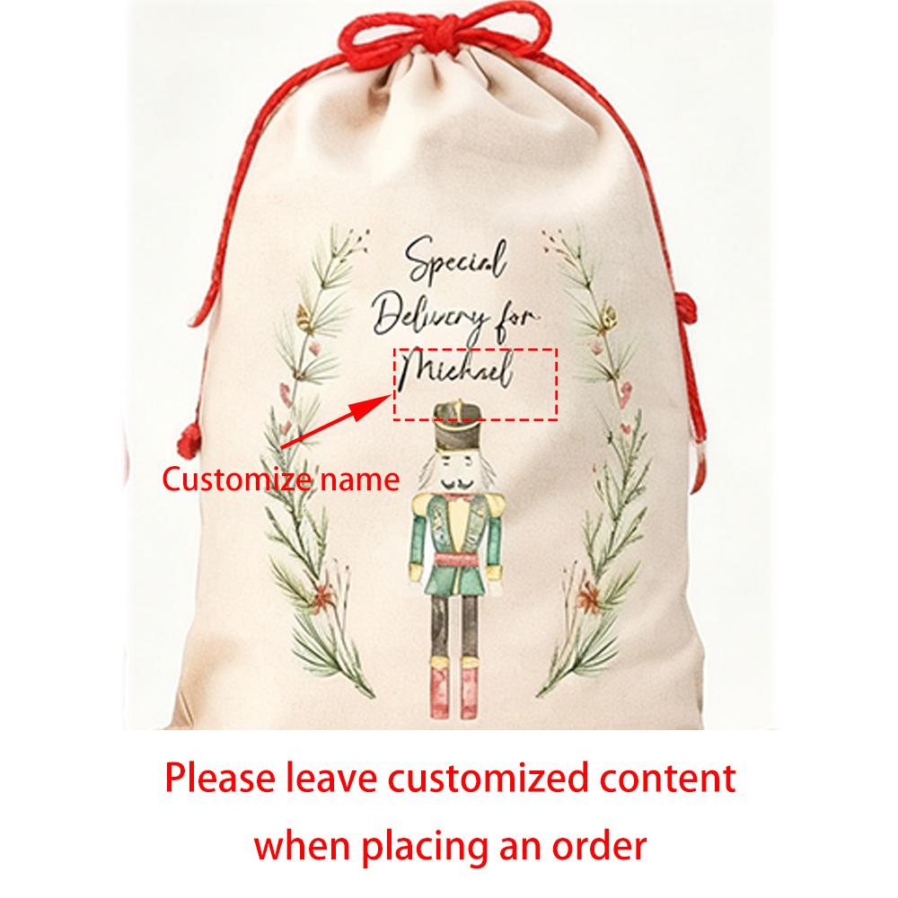 Personalised Christmas Eve Box Nutcracker Ballerina Gift Bag Ballet Gift Bag for Girls Special Delivery Christmas Santa Sack