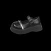 Sweet bow small leather shoes women's summer new retro platform Mary Jane single shoes