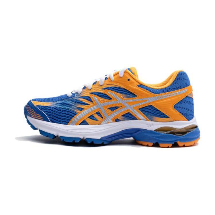 Asics Gel-Flux 4 Synthetic Leather Lightweight Breathable Running Shoes Kids Sneakers Blue Orange 1014A321-400