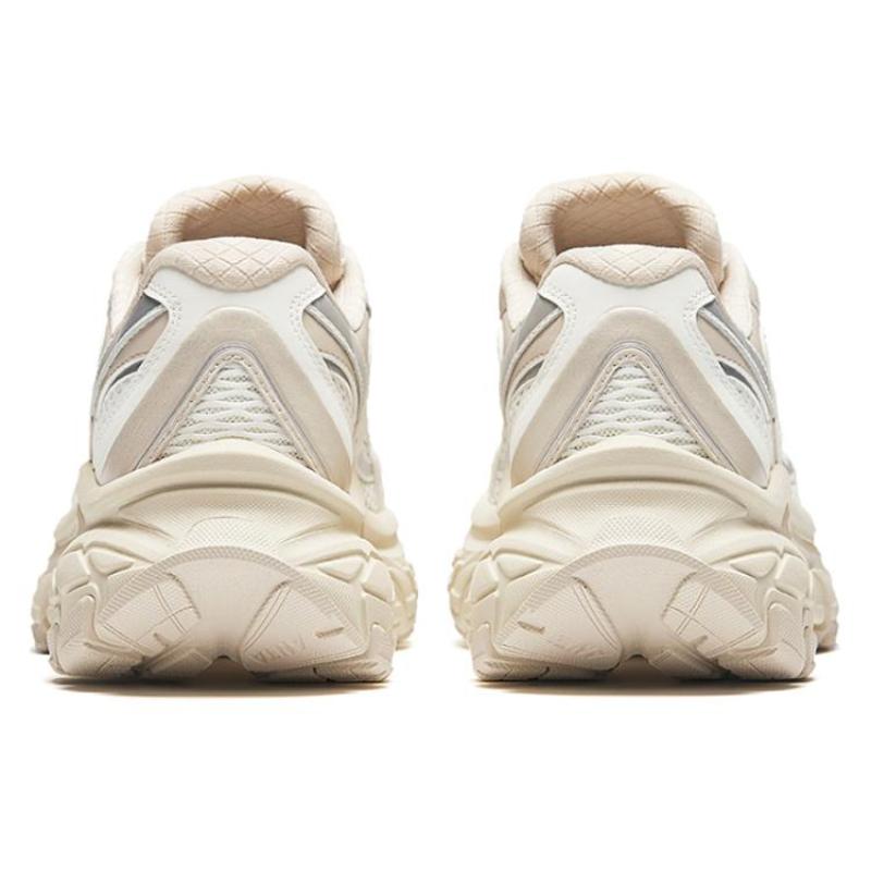 Anta Star Moon Cushioning Slip Resistant Height Increasing Low Top Casual Shoes Women's Ecru Sneakers