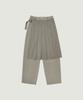 GROVE Honor Wrap Skirt Pants (Beige)