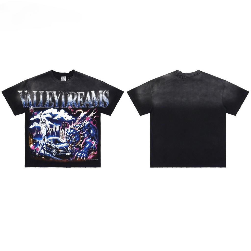 BeatStreet New Summer Streetwear Hot Drill American Trend Short Sleeves T-shirt Loose Men Women Cotton Hip Hop Tops Tees with Tags T Shirt