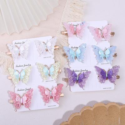 Süße 3D Strass Schmetterling Haarspange für Kinder