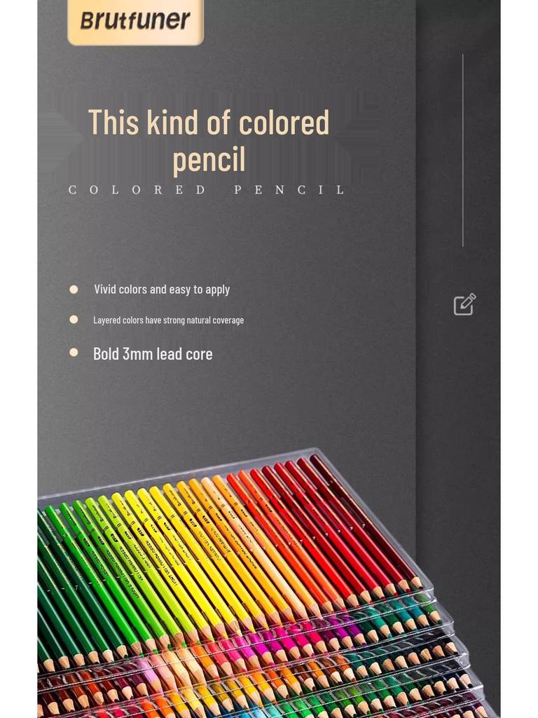 Cross-border Brutfuner 180 Oil-Based Non-Water-Soluble Colored Pencils for Art and Graffiti Drawing.