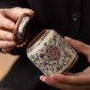 European Style Ceramic Tea Leaf Jar Small Portable Sealed Box Exquisite Ceramic Candy Nut Coffee Bean Storage Jar Home Ornament