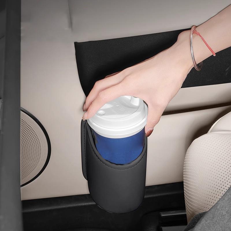 Pu Car Door Cup Holders, Car Beverage Holders, Storage Trays, Automatic Rear Seat Cup Holders