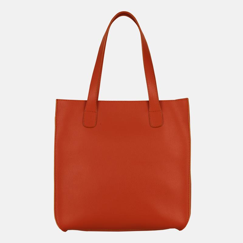 Gilda - pomarańczowa torebka skórzana shopper