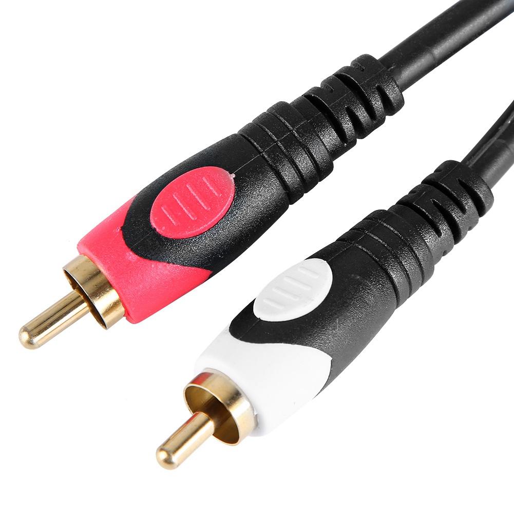 For 2RCA To Double 6.35 Interface Audio Guitar Line Dual Male Jack Cable
