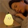 Pear Shaped Colorful Led Night Light Usb Table Lamp Change Color By Tapping