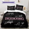 Blackpink Pattern Bedding,Quilt Set Quilt Cover Pillowcase Home Birthday Gift (1 * Duvet Cover + 2 * Pillowcase, Without Core)