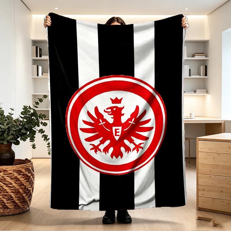 Eintracht Frankfurt Decke mit Aufdruck - Weich & Bequem, für Schlafzimmer, Reisen, Sofa, Heimdekoration - Geburtstags-Weihnachtsgeschenk für Freund