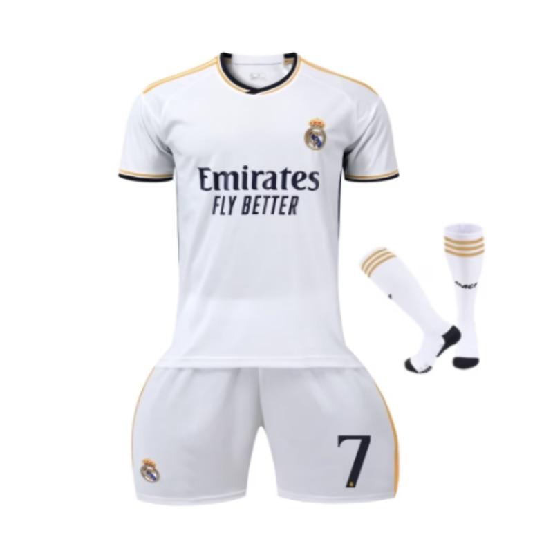 Real Madrid Vinicius Dětský fotbalový dres, Bílý, Polyesterový pro mládež