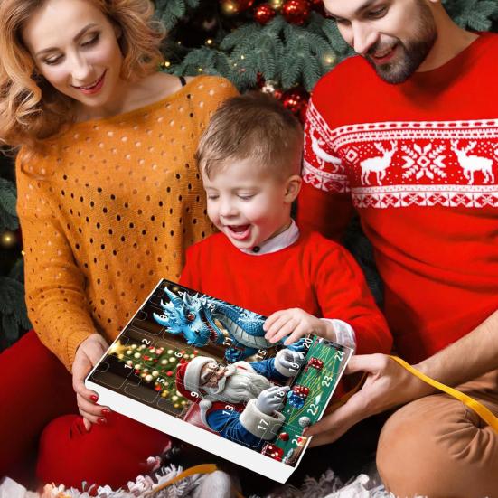 DND Dice Set Advent Calendar 2024 24-Day Countdown to Christmas Acrylic Polyhedral