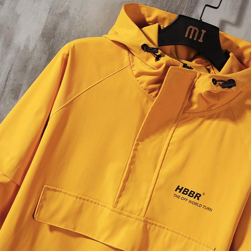 Men Jackets And Coats Loose Streetwear Casual Outwear Coats Hip Hop Men's Windbreaker Overcoat