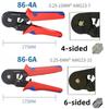 Tube Terminal Crimping Tools Ferrule Crimping Pliers HSC8 6-4 0.25-10mm² 23-7AWG 6-6 0.25-6mm² Electrician Clamp Sets Wire Tips