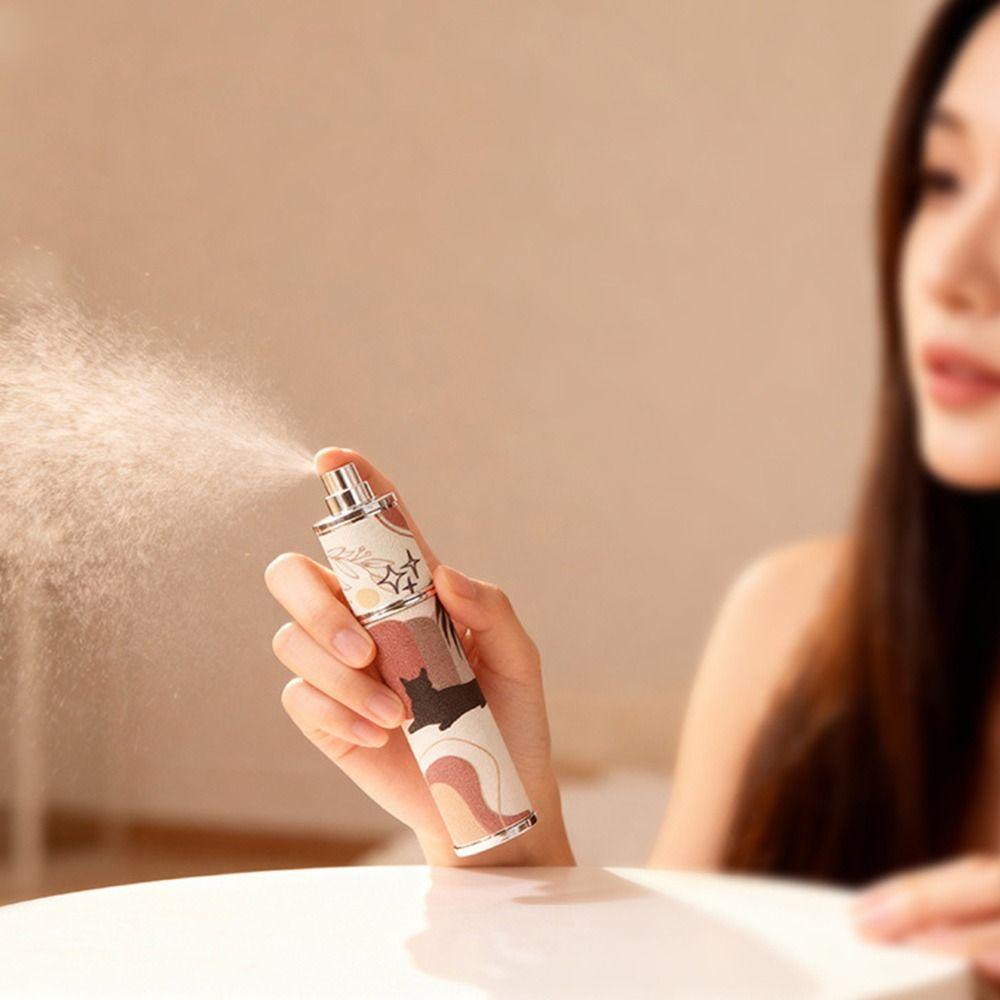 10ml Perfume Bottle PU Leather Perfume Atomizer Bottle Portable Cosmetic Container  for Woman