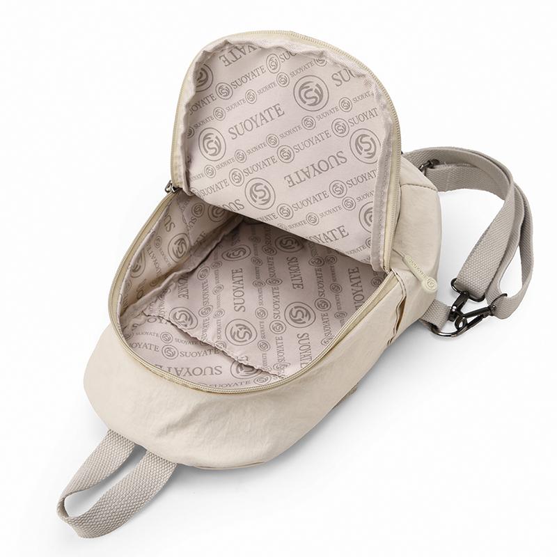 Brusttasche Leichte wasserabweisende Nylon-Tasche Umhängetasche Handtasche Multifunktionaler Damen-Rucksack