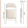 Versatile Foldable Chair Sturdy Metal Build with Comfort-padded Striped Seat Space-Saving Design Ideal for Home, Office Outdoor