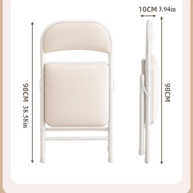 Versatile Foldable Chair Sturdy Metal Build with Comfort-padded Striped Seat Space-Saving Design Ideal for Home, Office Outdoor