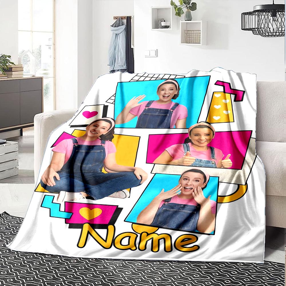 Custom Name Ms. Rachel Theme Printed Blanket - Perfect for Couch, Bed, Travel & Outdoor Use | Machine Washable, Cozy & Durable.