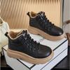Winter Warm Women Sneakers Genuine Leather Thick Plush Snow Boots Thick Soled Height Increase Casual Shoes Women Ankle Boots