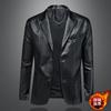 Mens Plus Size Biker Leather Jacket Slim Fit Real Sheepskin Short Coat Winter