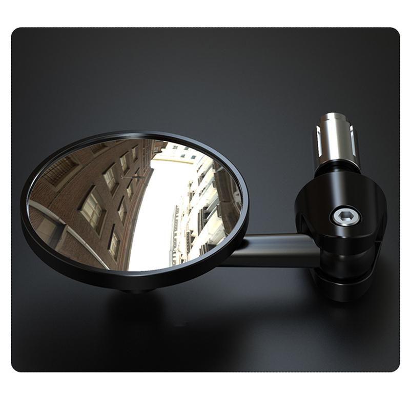 

2Pcs 16mm Universal Motorcycle Convex Plane mirror Handle Bar End Mirrors Folding the Rearview Modification Accessories