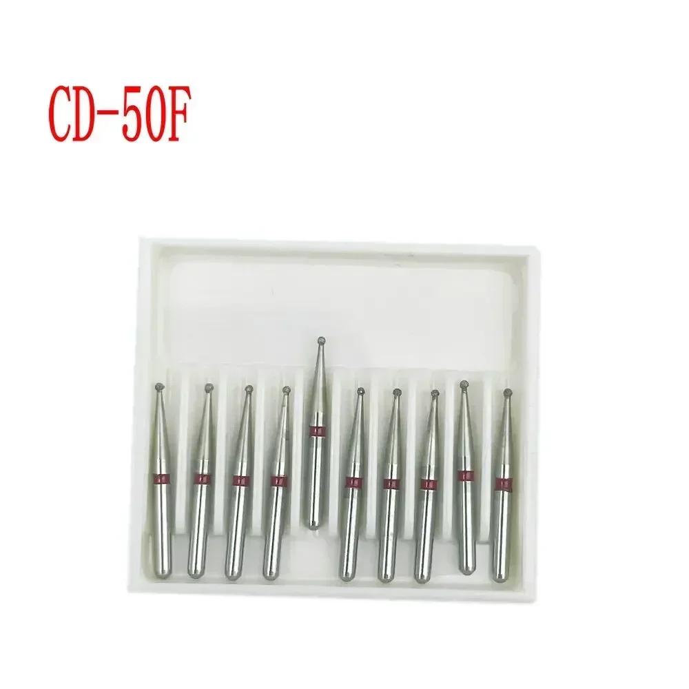 10pcs/box Dental Diamond Burs Drill FG Diamond 1.6mm Shank for High Speed Handpiece Burs
