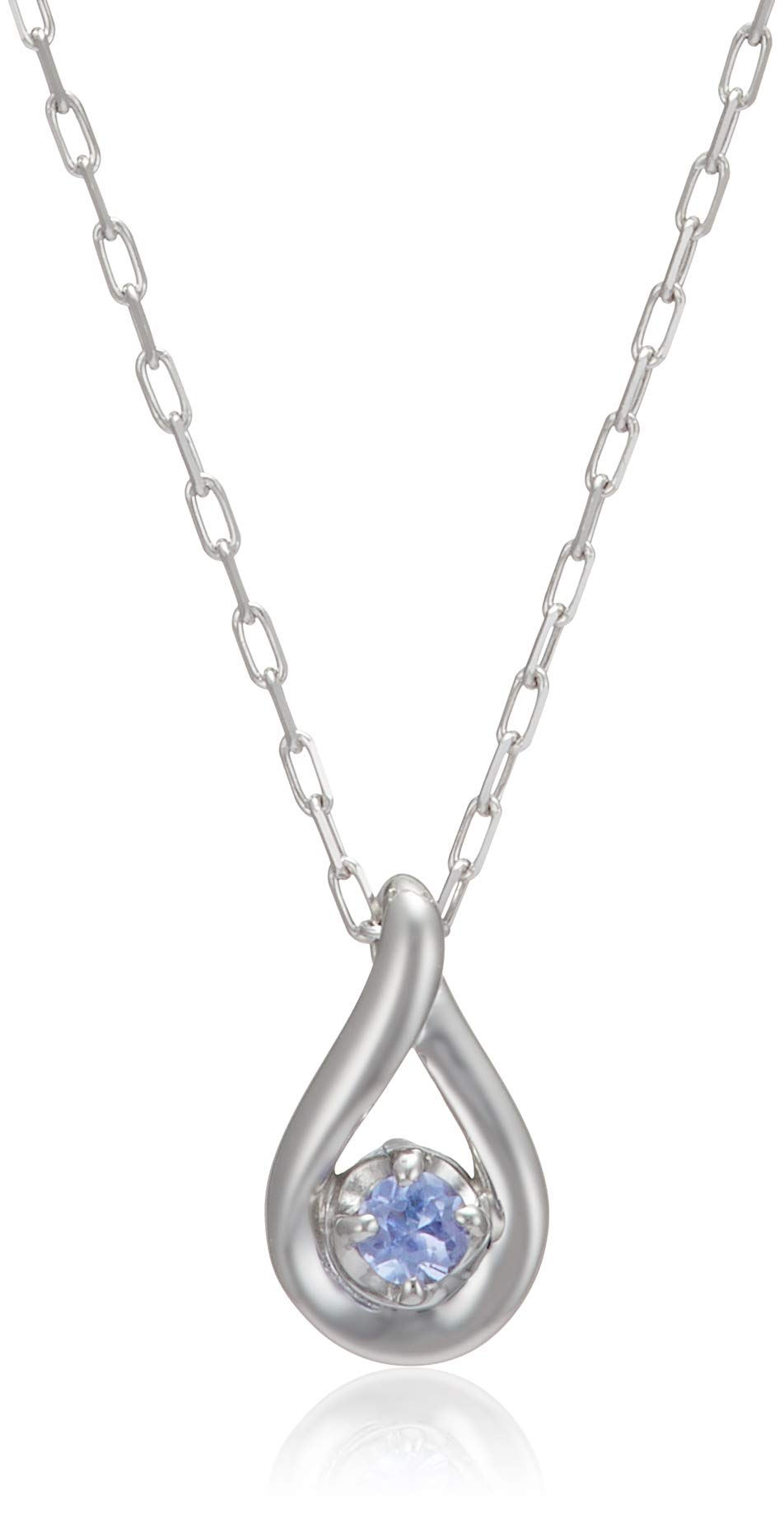 

K10 White Gold Necklace [Yondo Sea] 4℃ [December Birthstone] 11182-612-3215-00-00 Women s