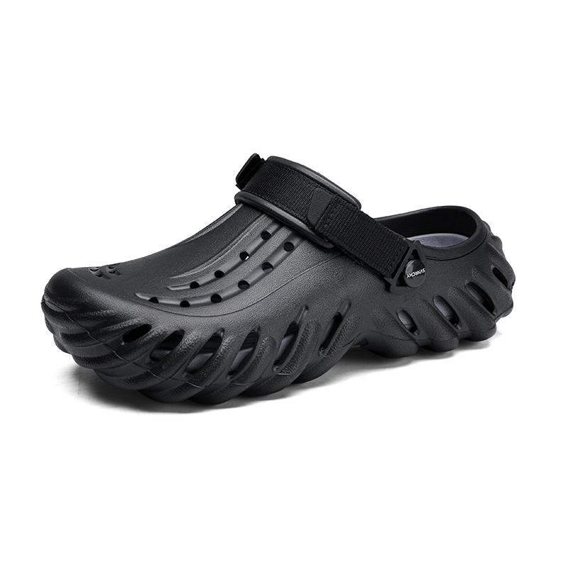 

New Summer Men s Casual Thick Bottom Anti-slip Fashion round Head Indoor Outdoor Beach Sandals Slip-On Breathable EVA Thong S... 41
