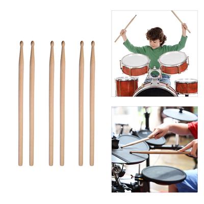 3 Paar 5A Ahorn-Drumsticks mit Tragetasche zum Trommeln