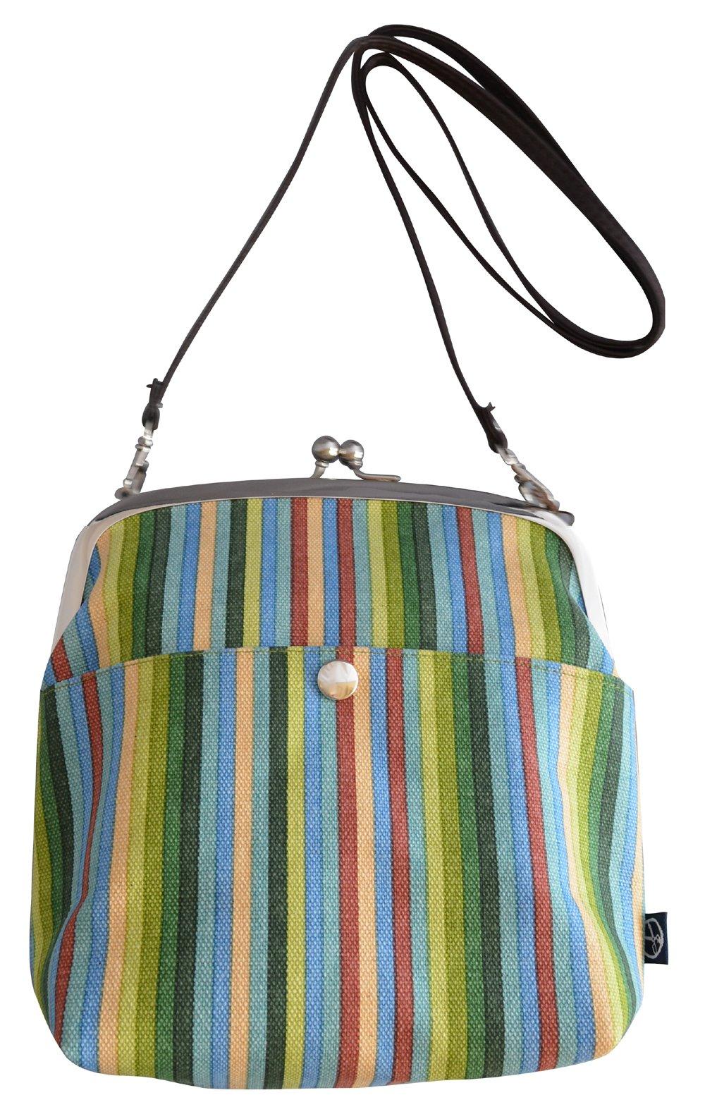 

Goshiki Hanpudo 6 дюймов застежка на плечо пять цветных полос зеленого цвета KYOTO JAPAN