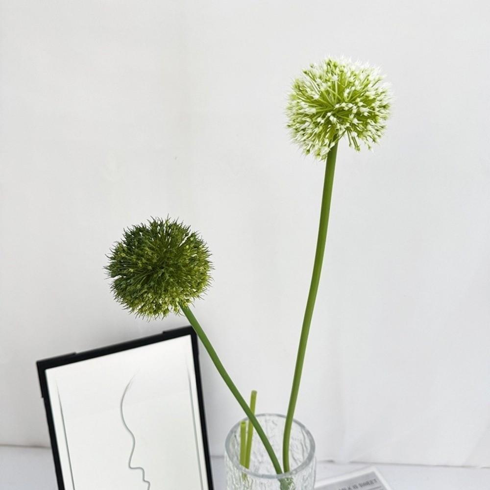 Scallion Balls Artificial Onion Ball Flowers Single Dandelion Branch Flower  Living Room Ornaments