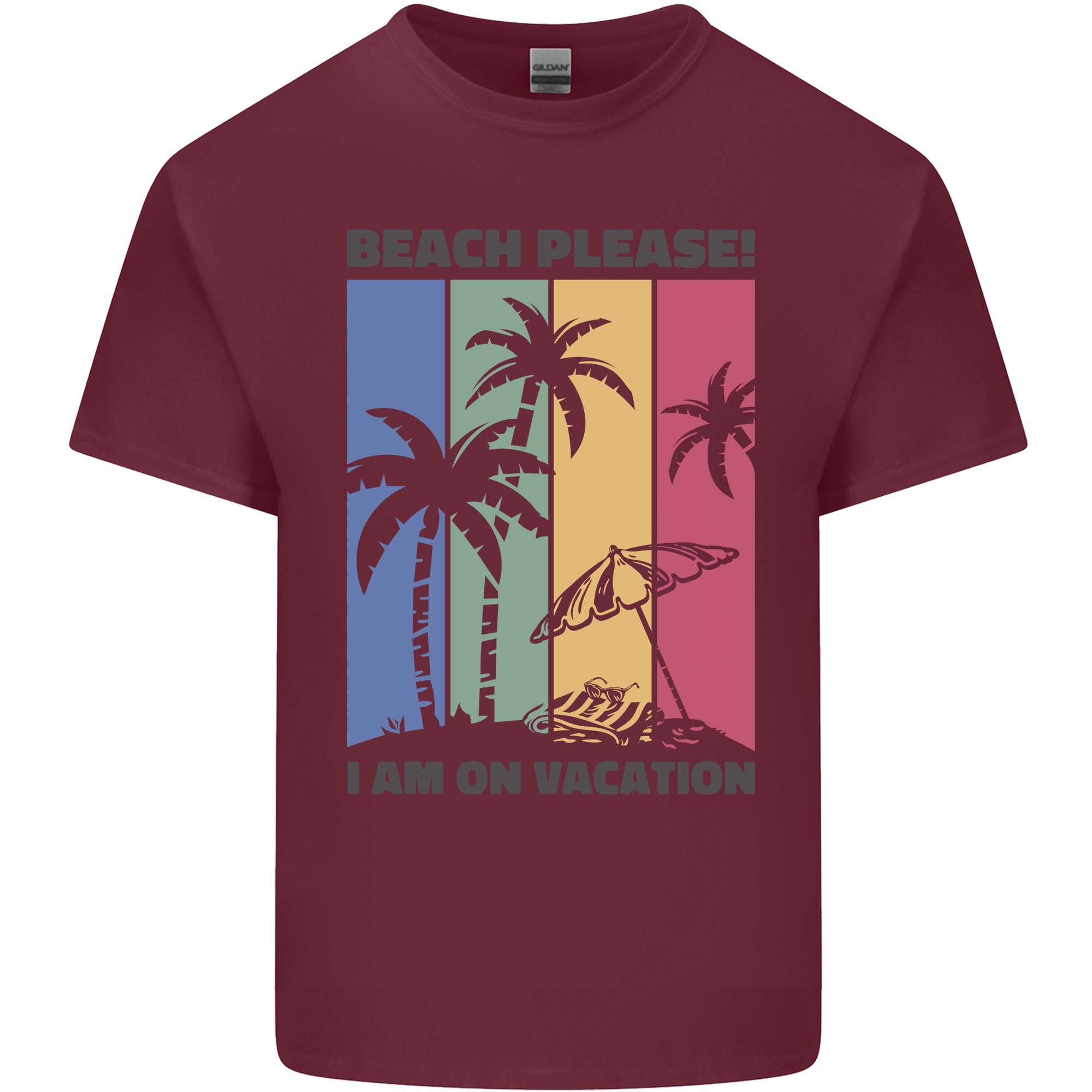 Beach Please Im on Vacation Funny Unisexs Light Cotton TShirt S