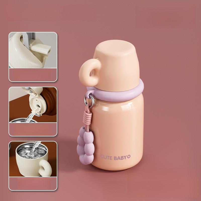 

2026 New Style Eco-friendly Water Bottle for Women, 316 Stainless Steel Mini Pocket Water Bottle Fat Coconut