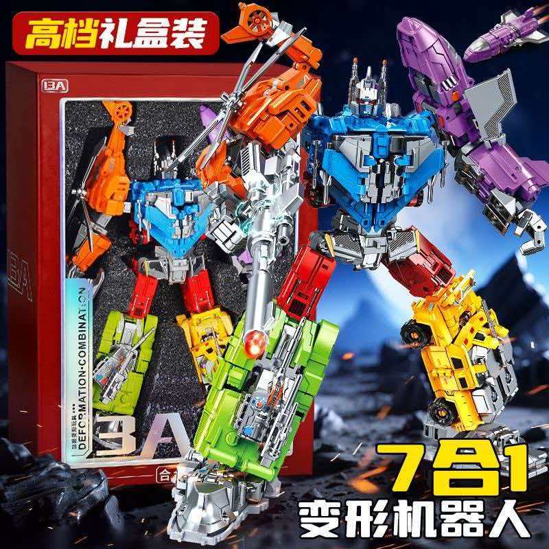 In Stock Fire Truck Transformation Team Combined 6 In 1 Figure Transformation Action Figure Model Robot Alloy Edition Toy Gift